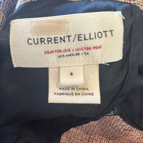 Current Elliott Beige Plaid Oversized Boxy Blazer SIZE 4 Preppy Designer $328 - Picture 9 of 9